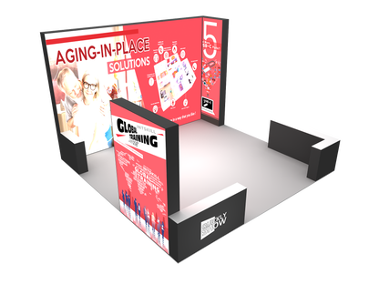 Quicklyshow Custom 20*20ft Easy set Lightbox Display Advertising Trade Show Exhibition Booth