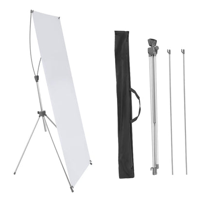 Quicklyshow X Frame Banner Stand Fits Any Banner Adjustable Size 23"X63" to 32"X78" with Portable Retractable Carrying Bag