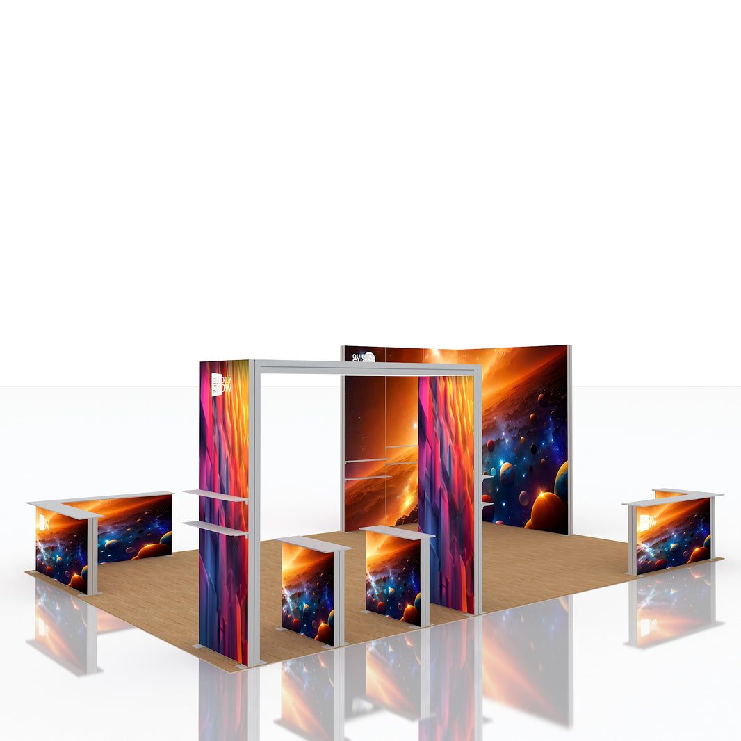 Easy Setup Trade Show Booth Advertising Display Led Lightbox Exhibition Booth 20*30ft Exhibition Booth