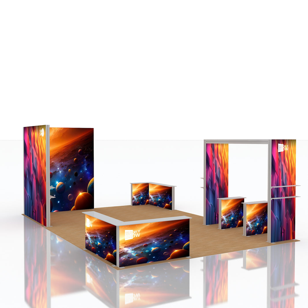 Easy Setup Trade Show Booth Advertising Display Led Lightbox Exhibition Booth 20*30ft Exhibition Booth