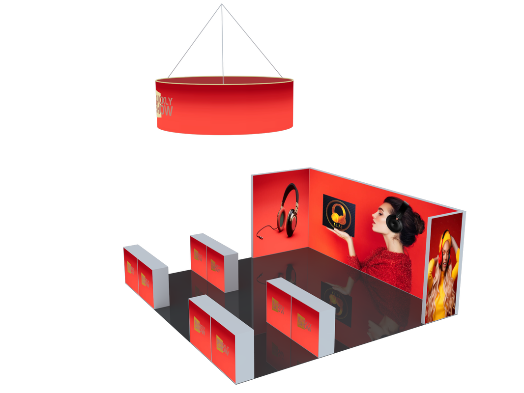 Easy Install Modular Aluminum Lightbox Fabric 20*20ft  Trade show Custom Exhibition Booth