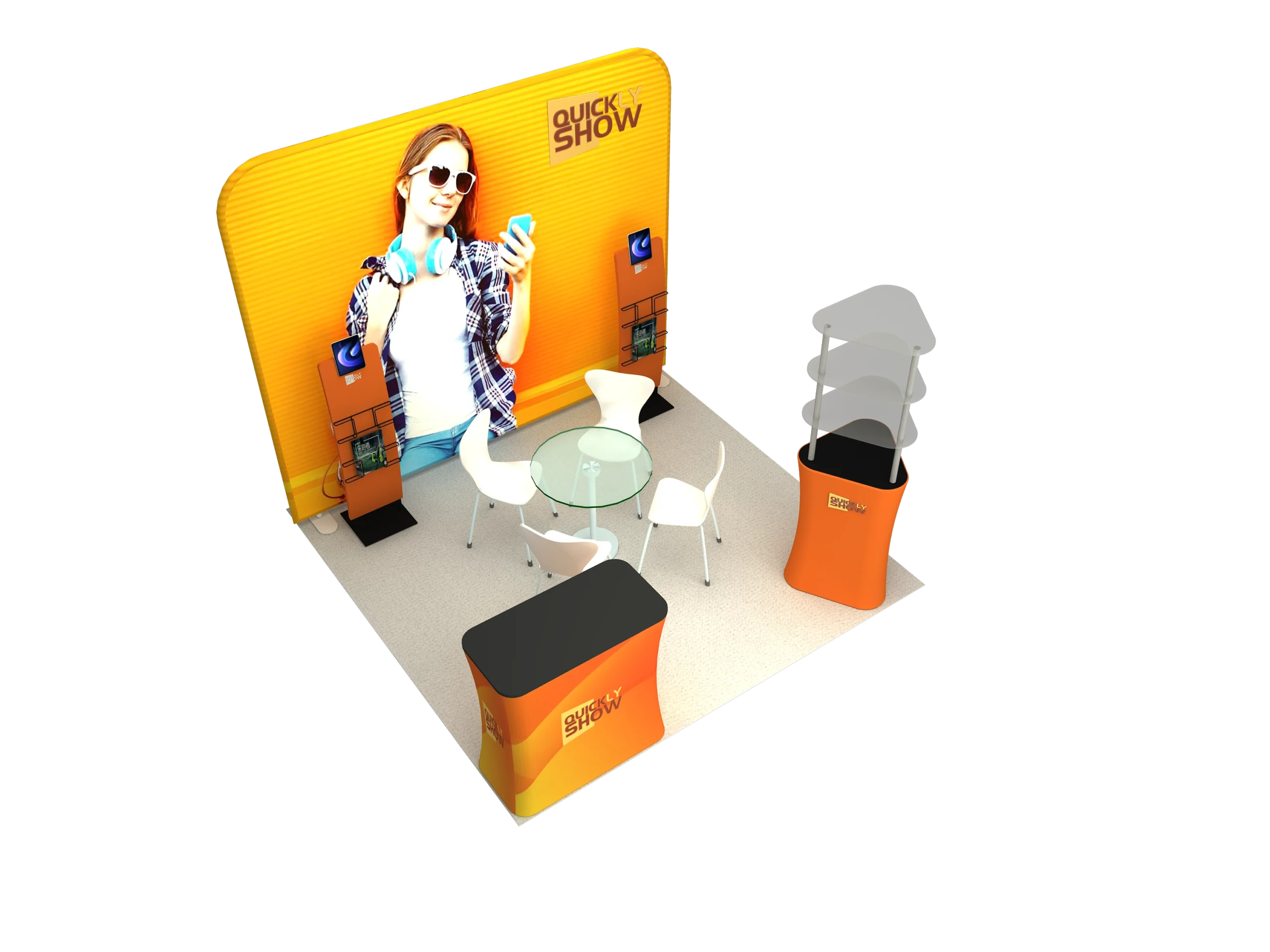 QuicklyShow 10x10 portable combined booth design 6