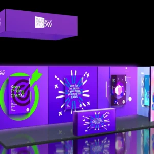 3x9m Quick-Setup Double-Sided Light Box Trade Show Booth – Rectangular Exhibition Display