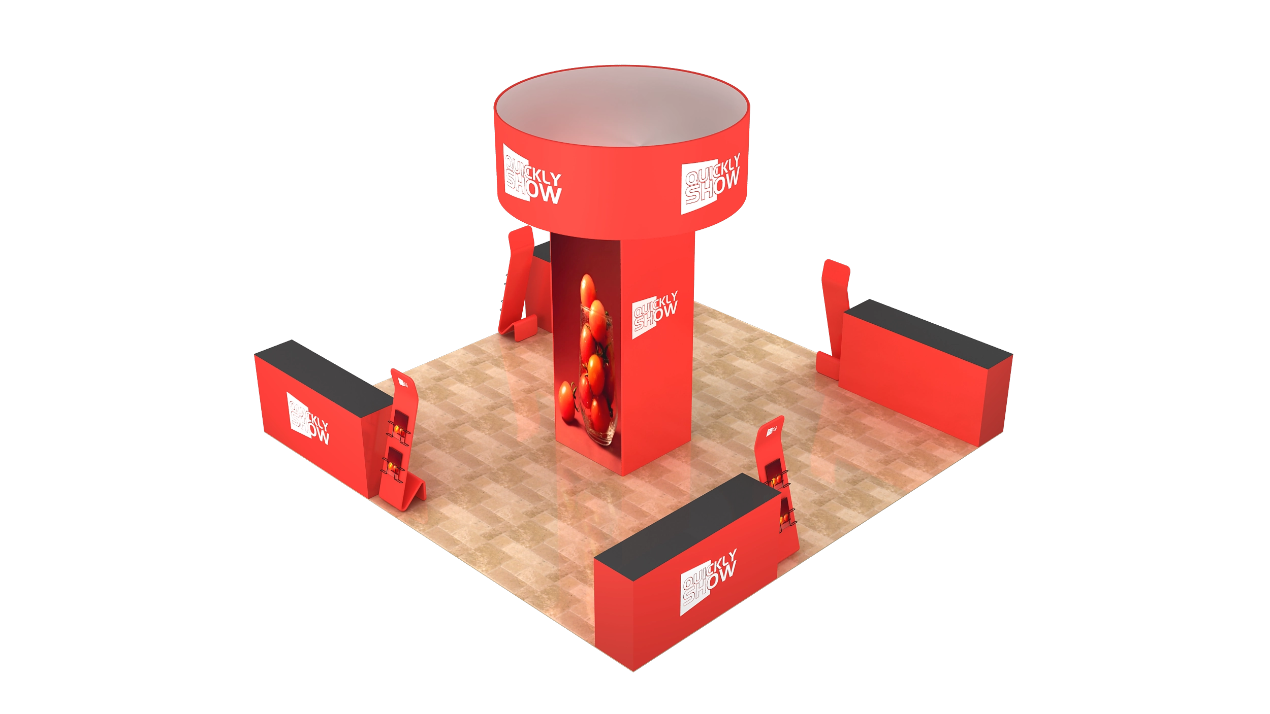 QuicklyShow 20x20 Combined Blimp Tube Tower Trade Show Booth 1