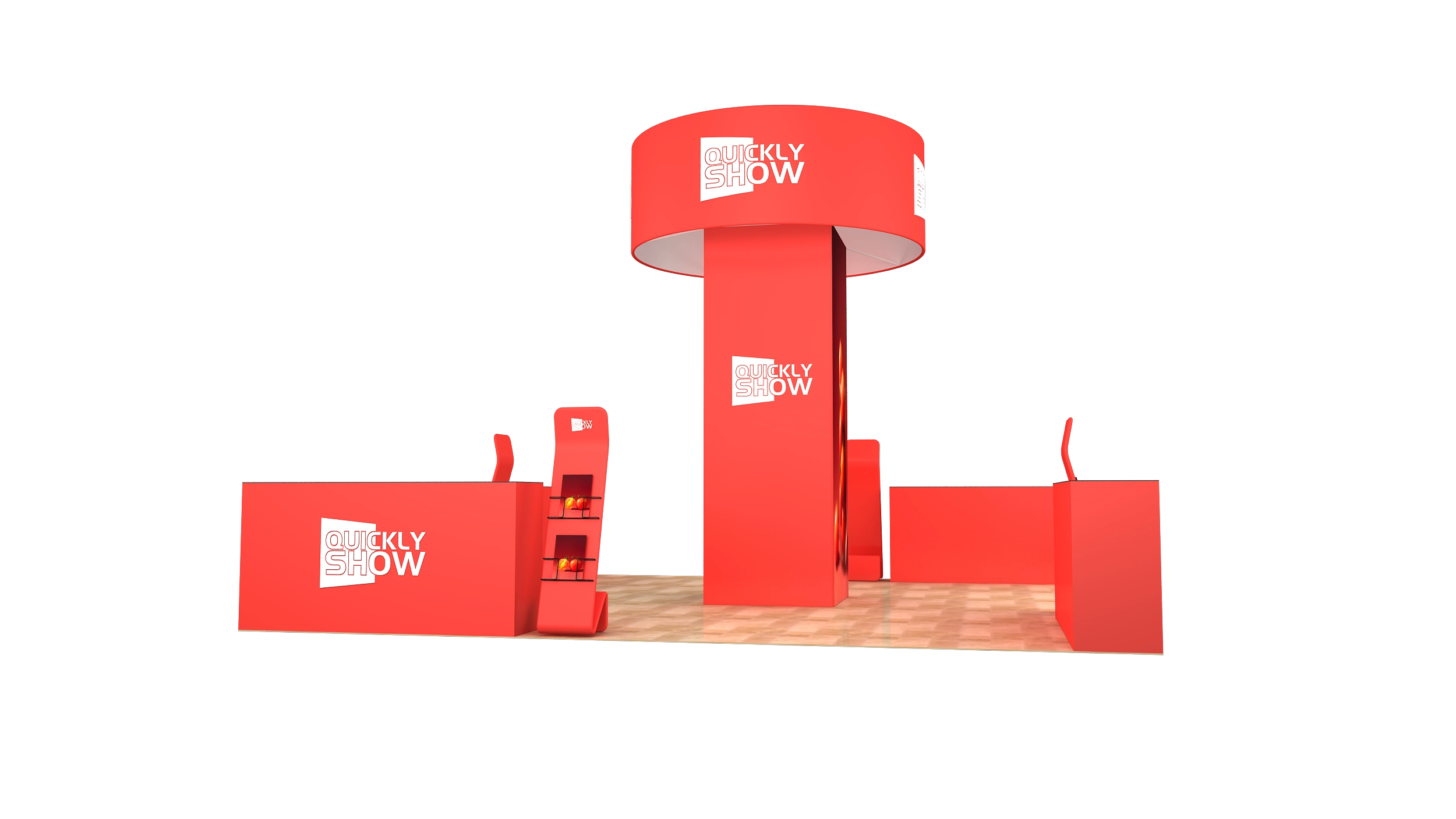 QuicklyShow 20x20 Combined Blimp Tube Tower Trade Show Booth 2