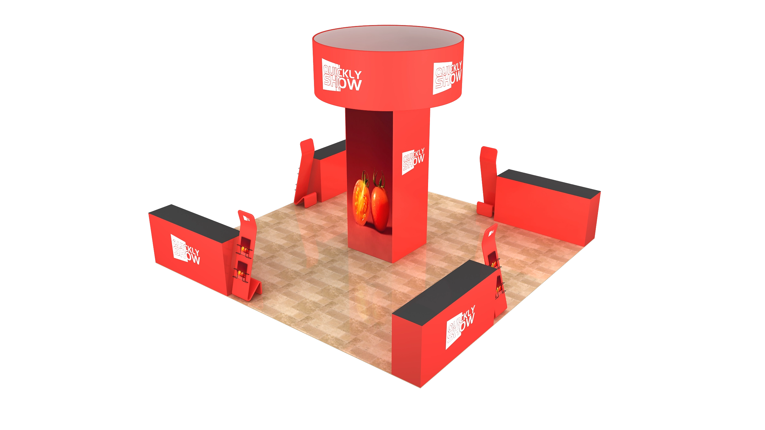 QuicklyShow 20x20 Combined Blimp Tube Tower Trade Show Booth 3