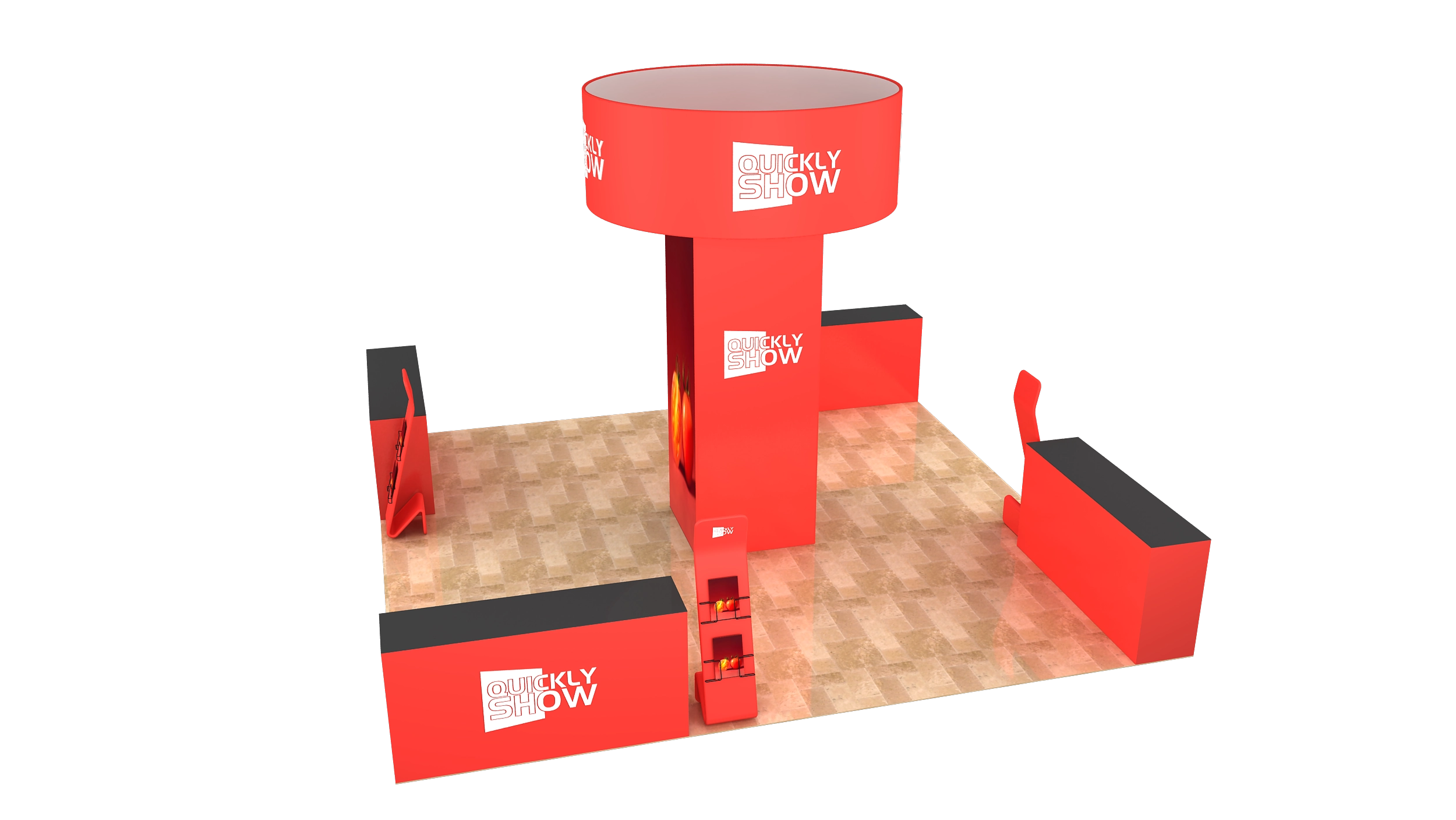 QuicklyShow 20x20 Combined Blimp Tube Tower Trade Show Booth 5