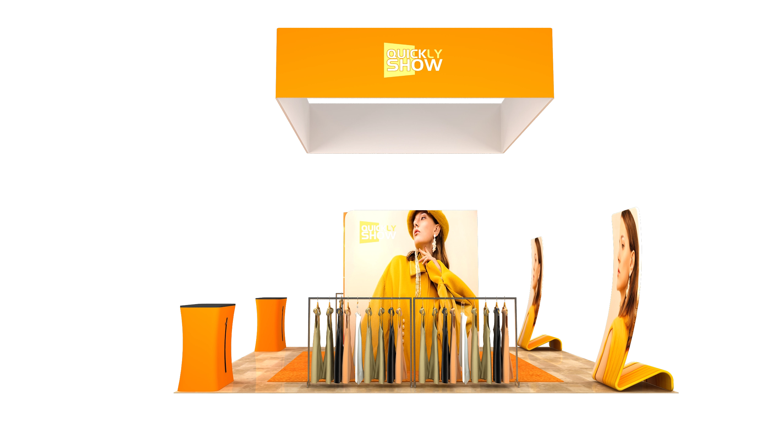 QuicklyShow 20x20 Combined Fitting Room Trade Show Booth 5