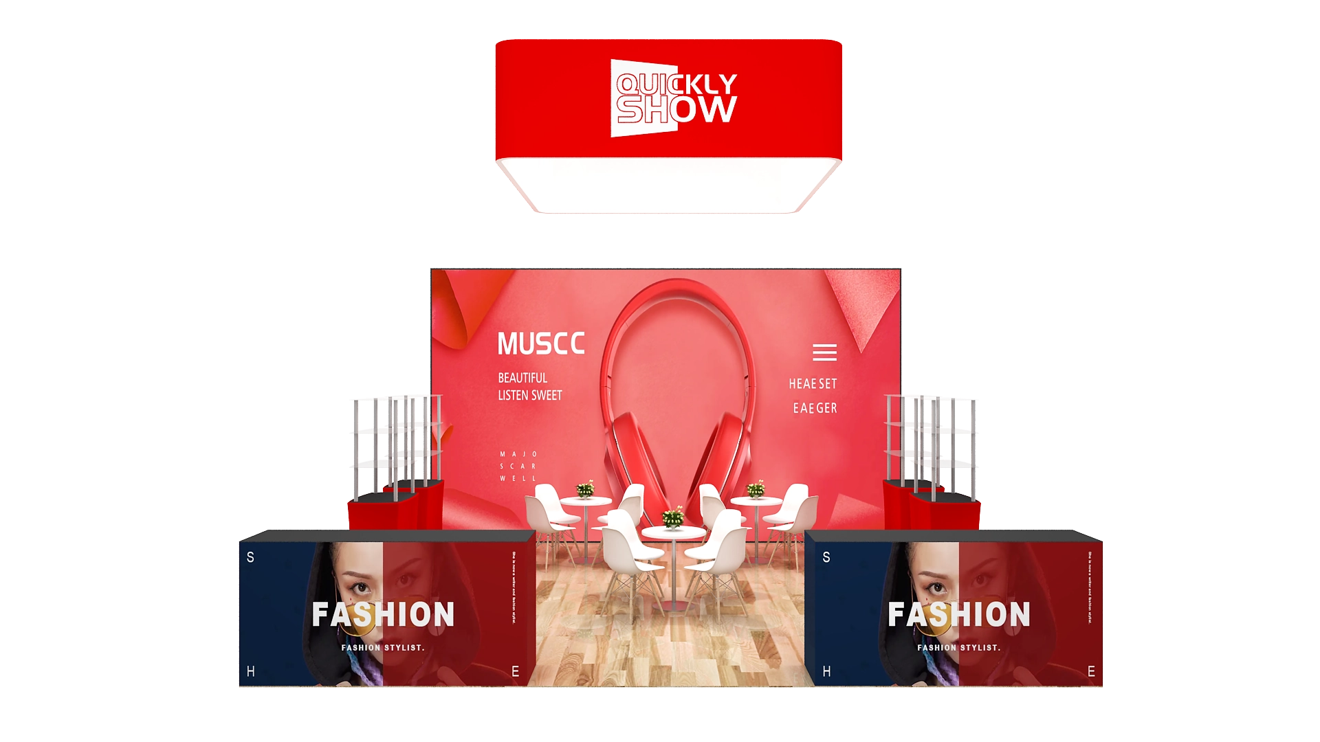 QuicklyShow 20x20 Combined Trade Show Booth 1