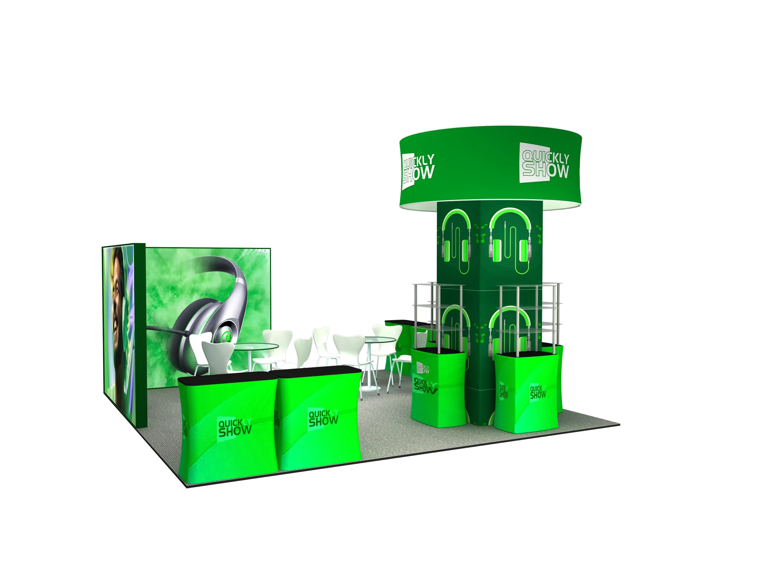 QuicklyShow 20x20 Portable Combined Booth Design 4