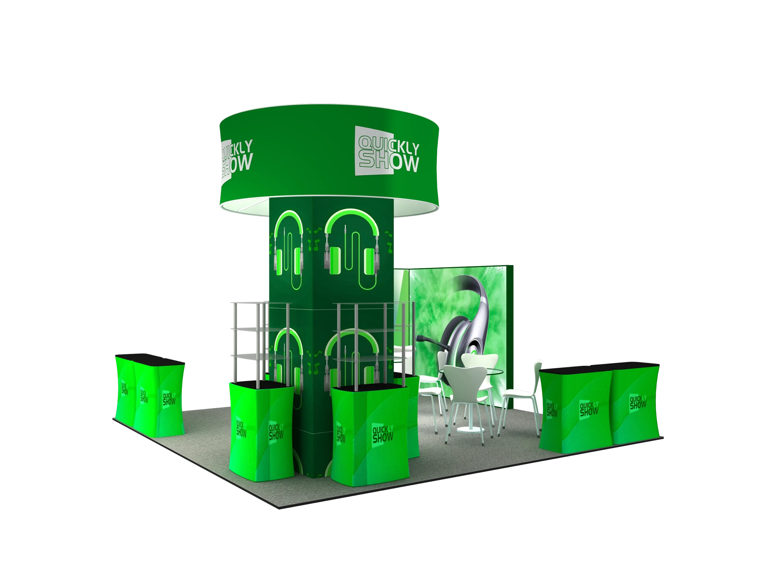 QuicklyShow 20x20 Portable Combined Booth Design 5