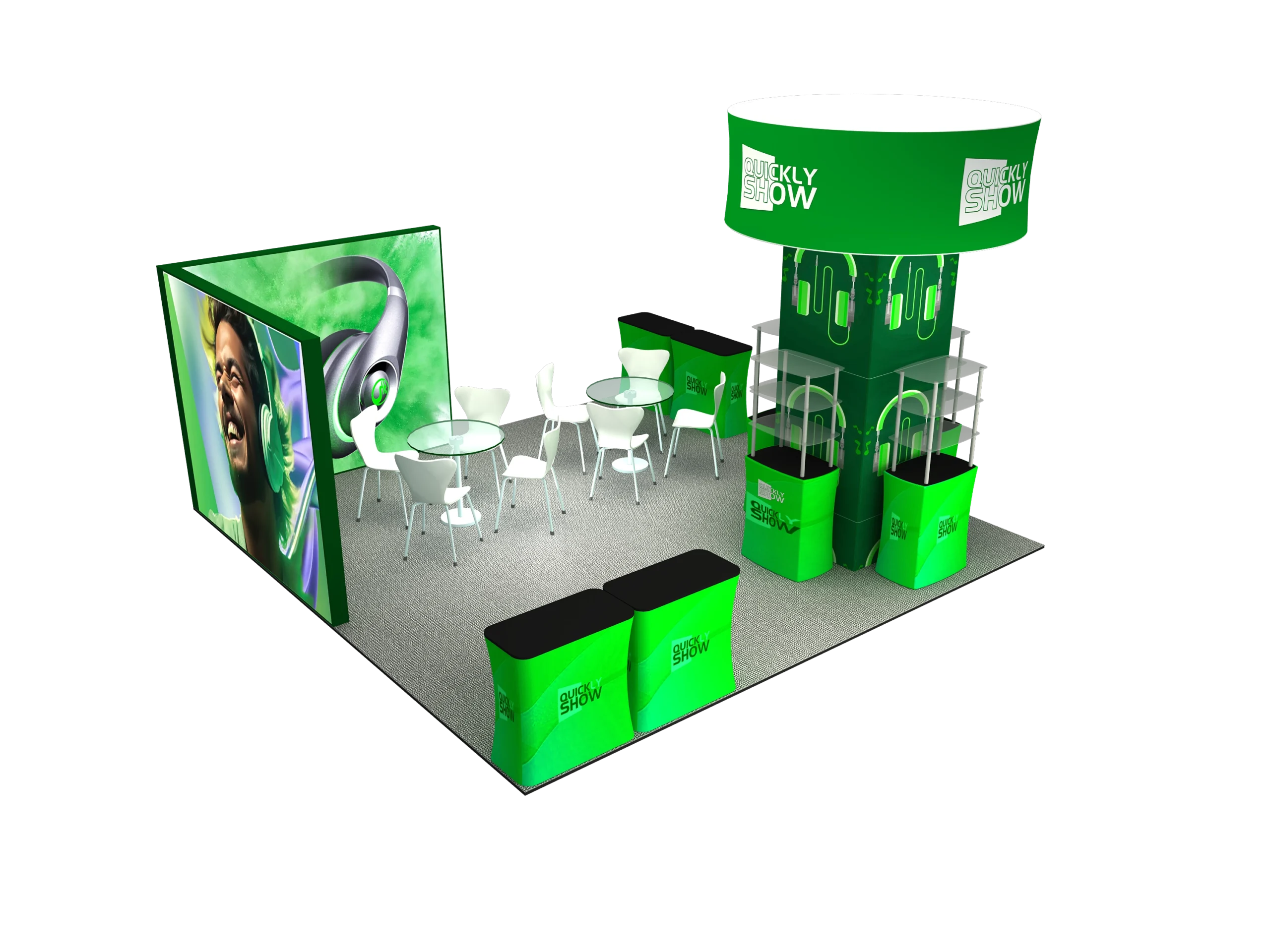 QuicklyShow 20x20 Portable Combined Booth Design 6