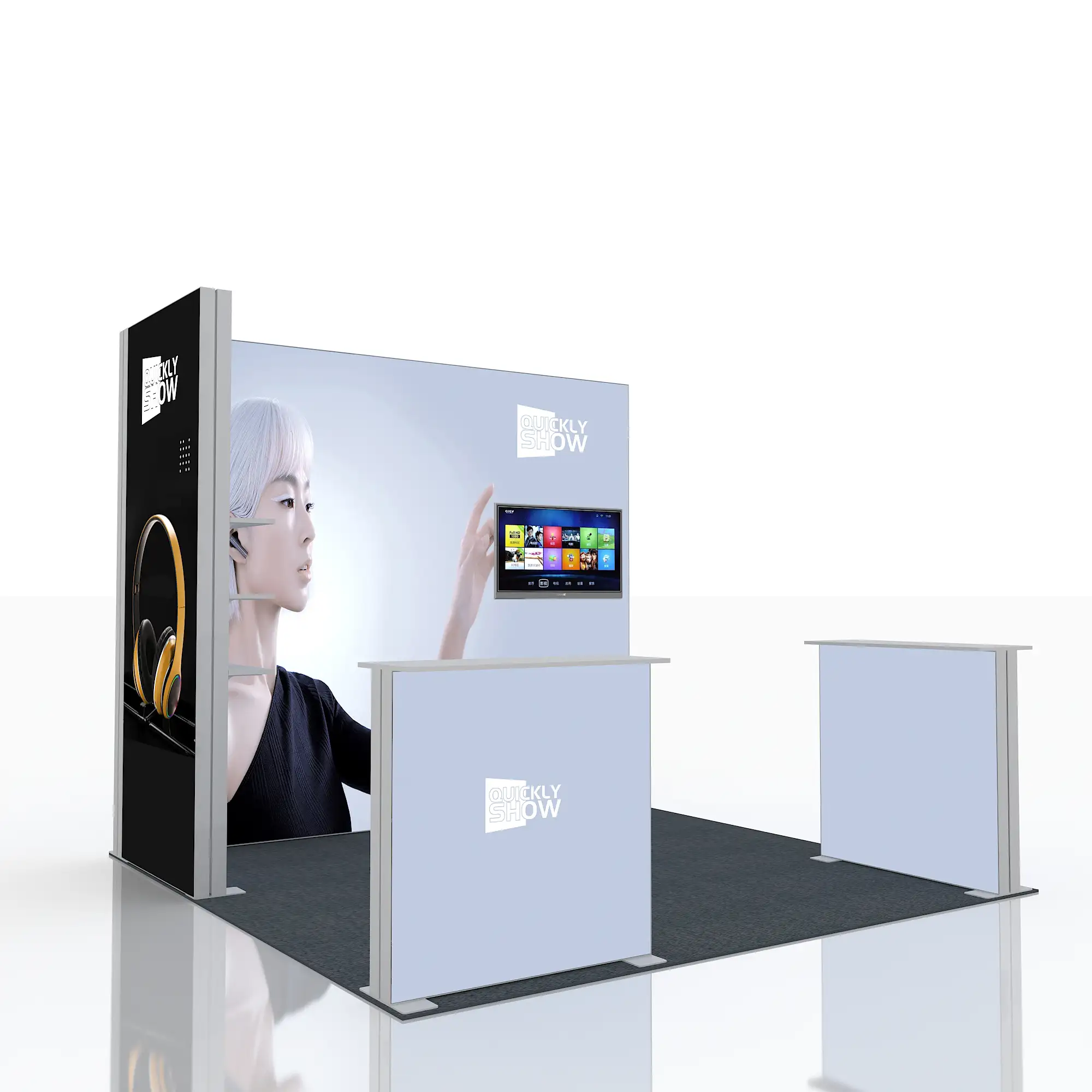 QuicklyShow Branding Popup Display 10x10ft Booth