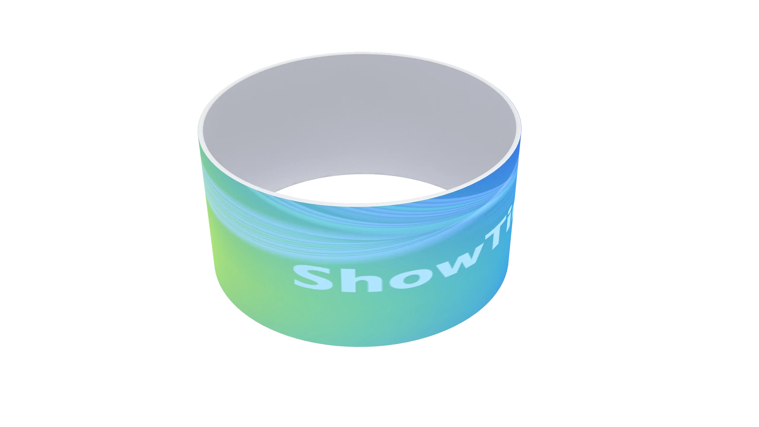 QuicklyShow Circle Hanging Banner For Trade Show Display Blue On