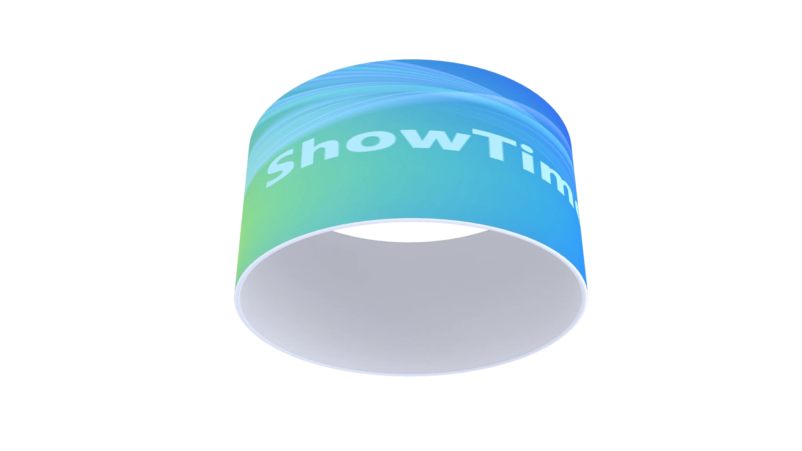 QuicklyShow Circle Hanging Banner For Trade Show Display Blue Under