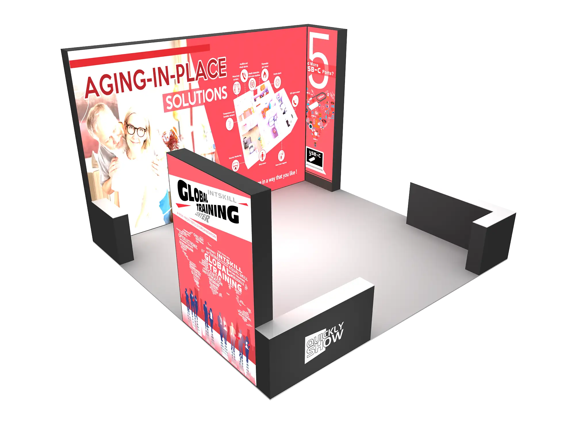 QuicklyShow Clean And Modern Trade Show Exhibit Design