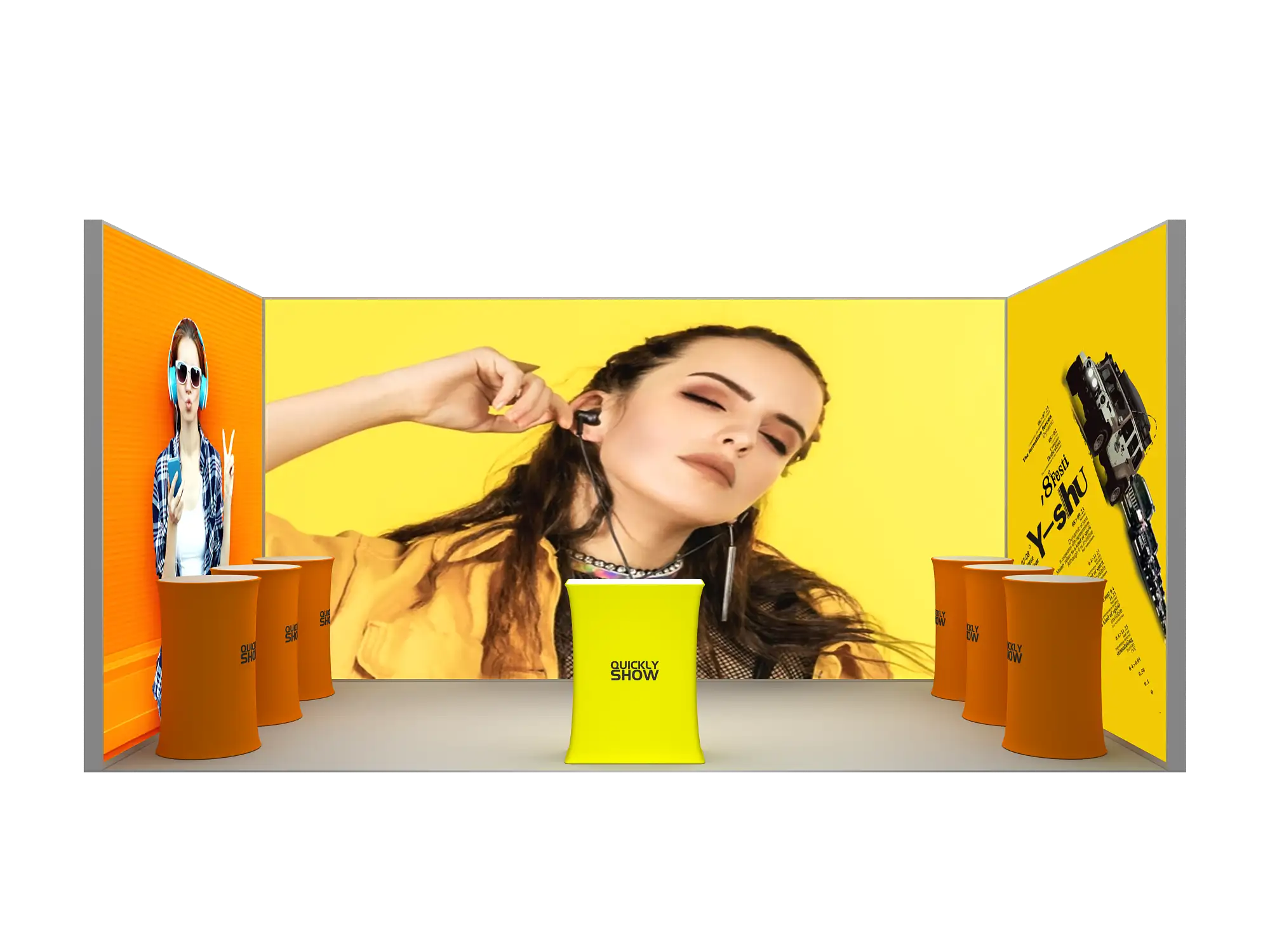 QuicklyShow Creative Exhibition Stand With Fabric Wall