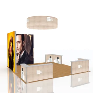 20x20ft Aluminum LED Light Box Booth – Quick Assembly Fabric Backlit Exhibition Display