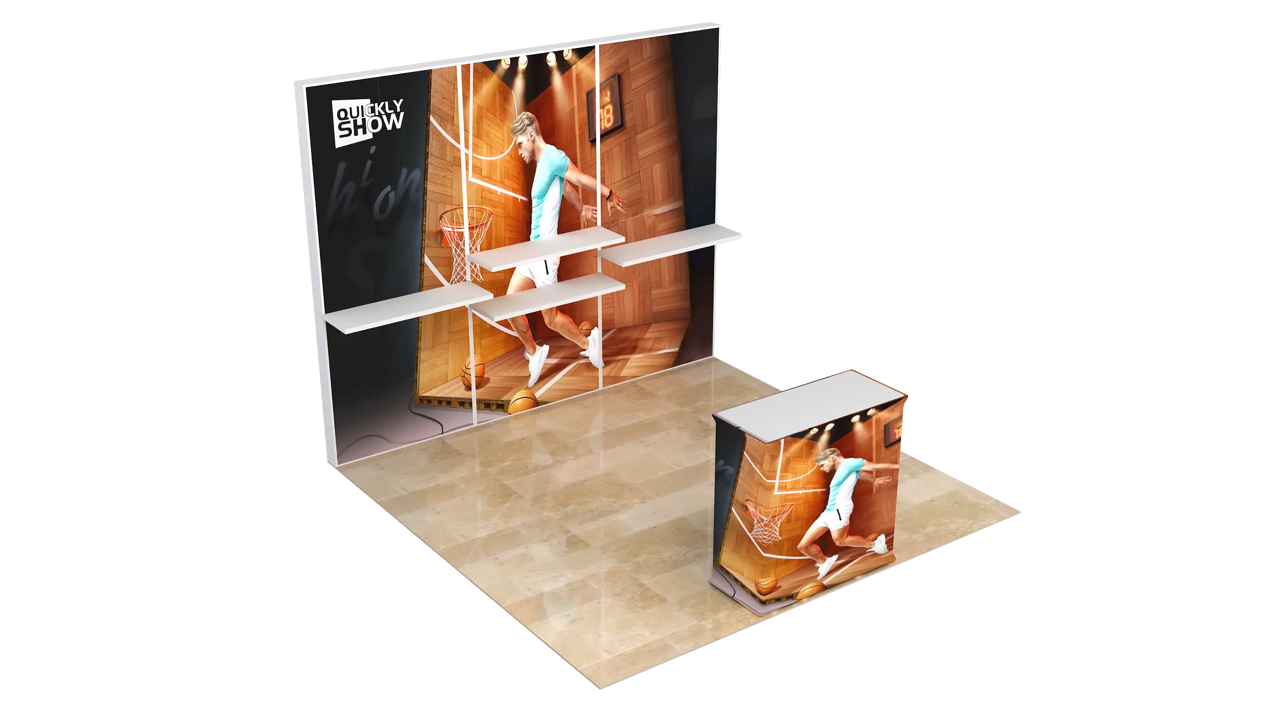 QuicklyShow high impact 10x10 tension booth design