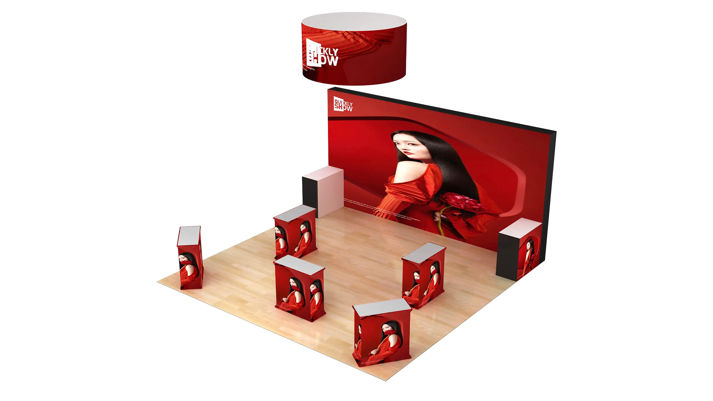 QuicklyShow Immersive 20x20ft Exhibit With Interactive Elements