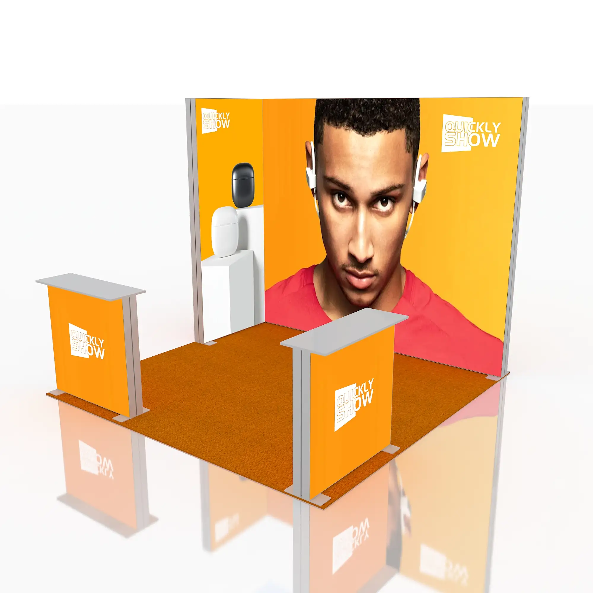 QuicklyShow Minimalist Popup Booth 10x10 Design