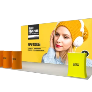 QuicklyShow Modern 10x20ft Booth With Tension Fabric Backdrop