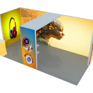 QuicklyShow Pop Up Frame Trade Show Booth With Brochure Stand
