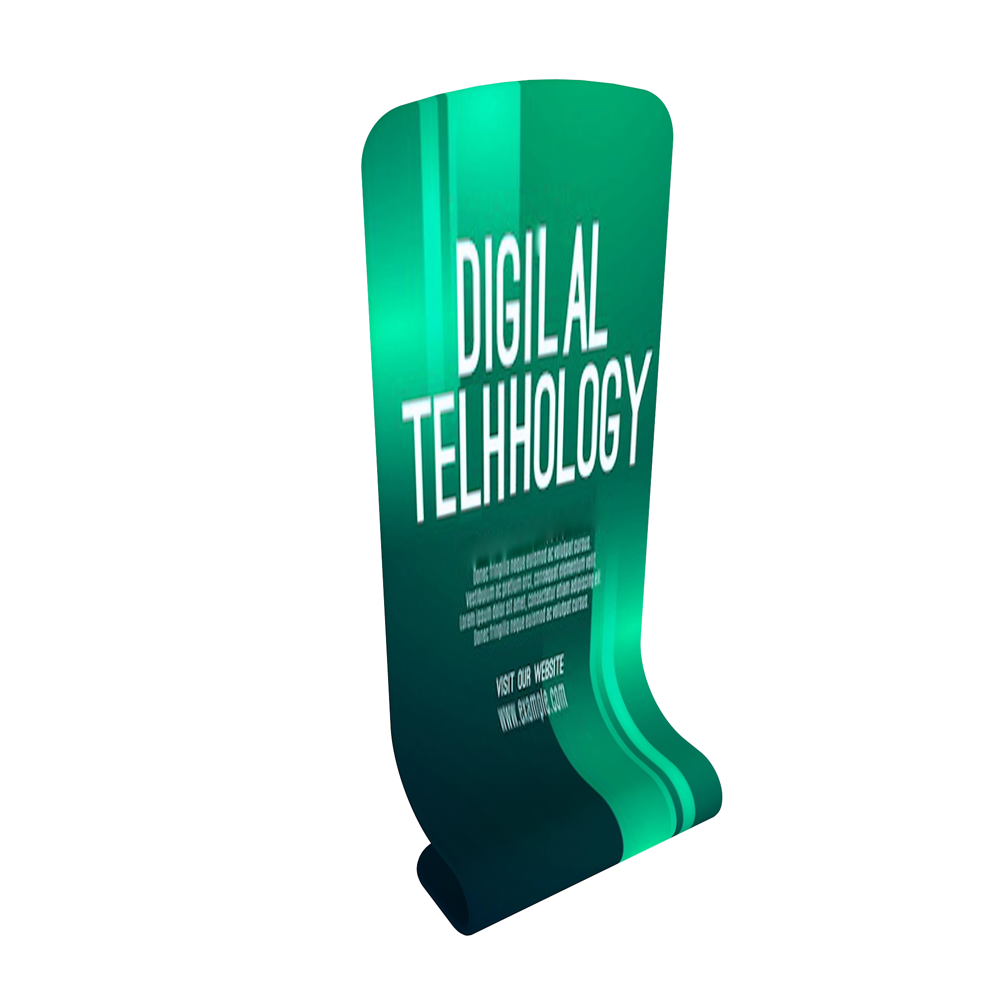 QuicklyShow Portable Fabric Banner Stand For Trade Show Event Display Lightgreen Front