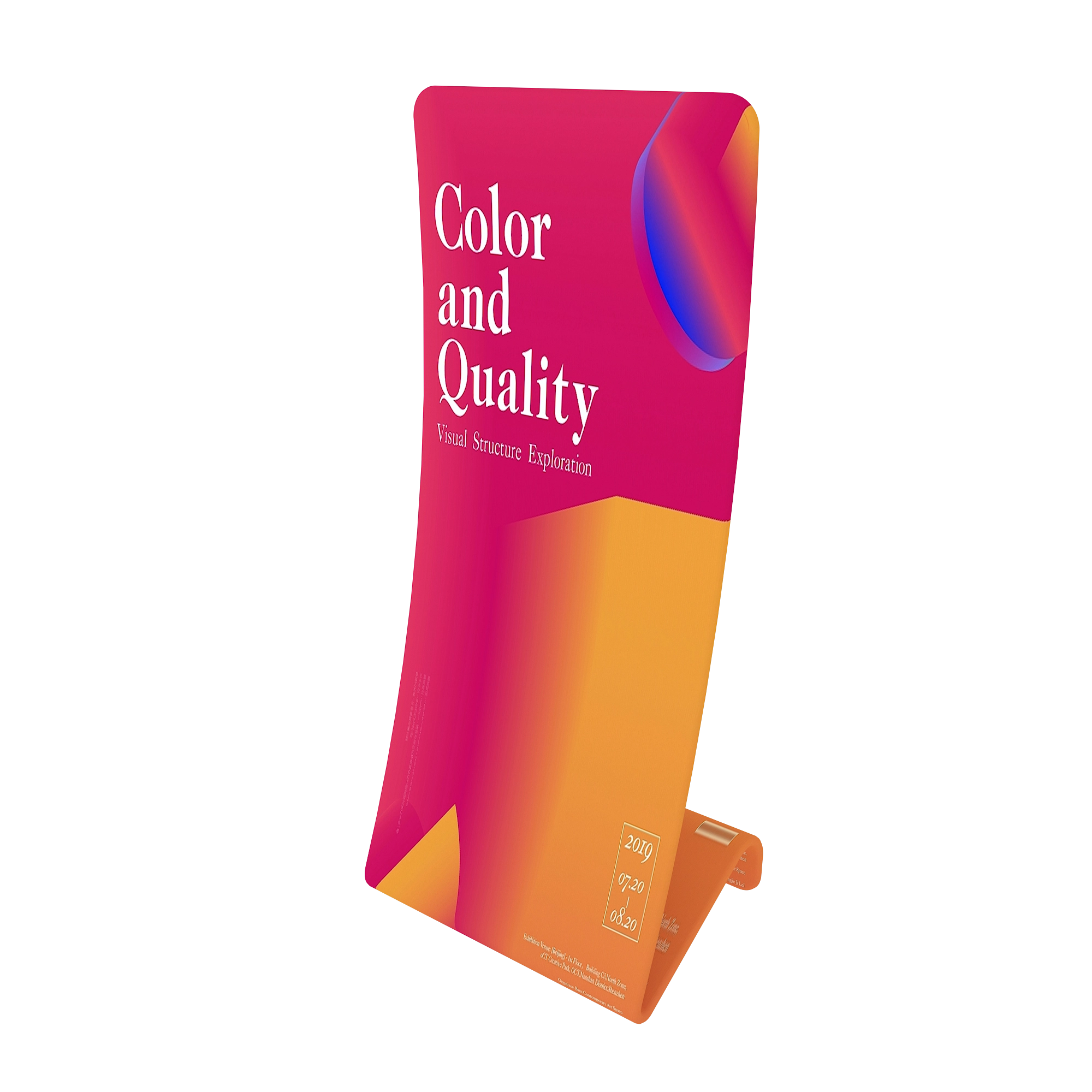 QuicklyShow Portable Fabric Banner Stand For Trade Show Event Display Red Front