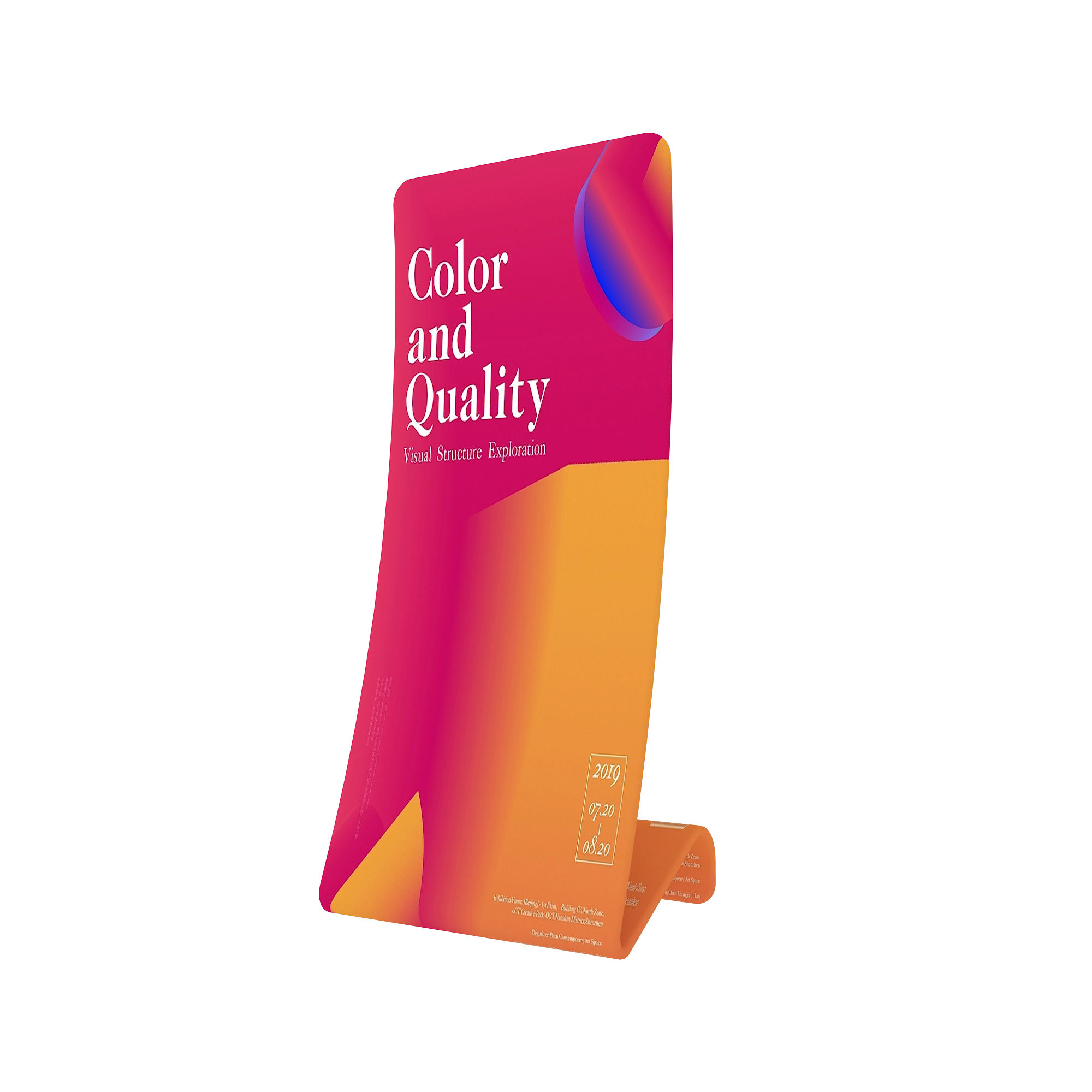 QuicklyShow Portable Fabric Banner Stand For Trade Show Event Display Red Left