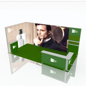 QuicklyShow professional trade show booth with seg walls