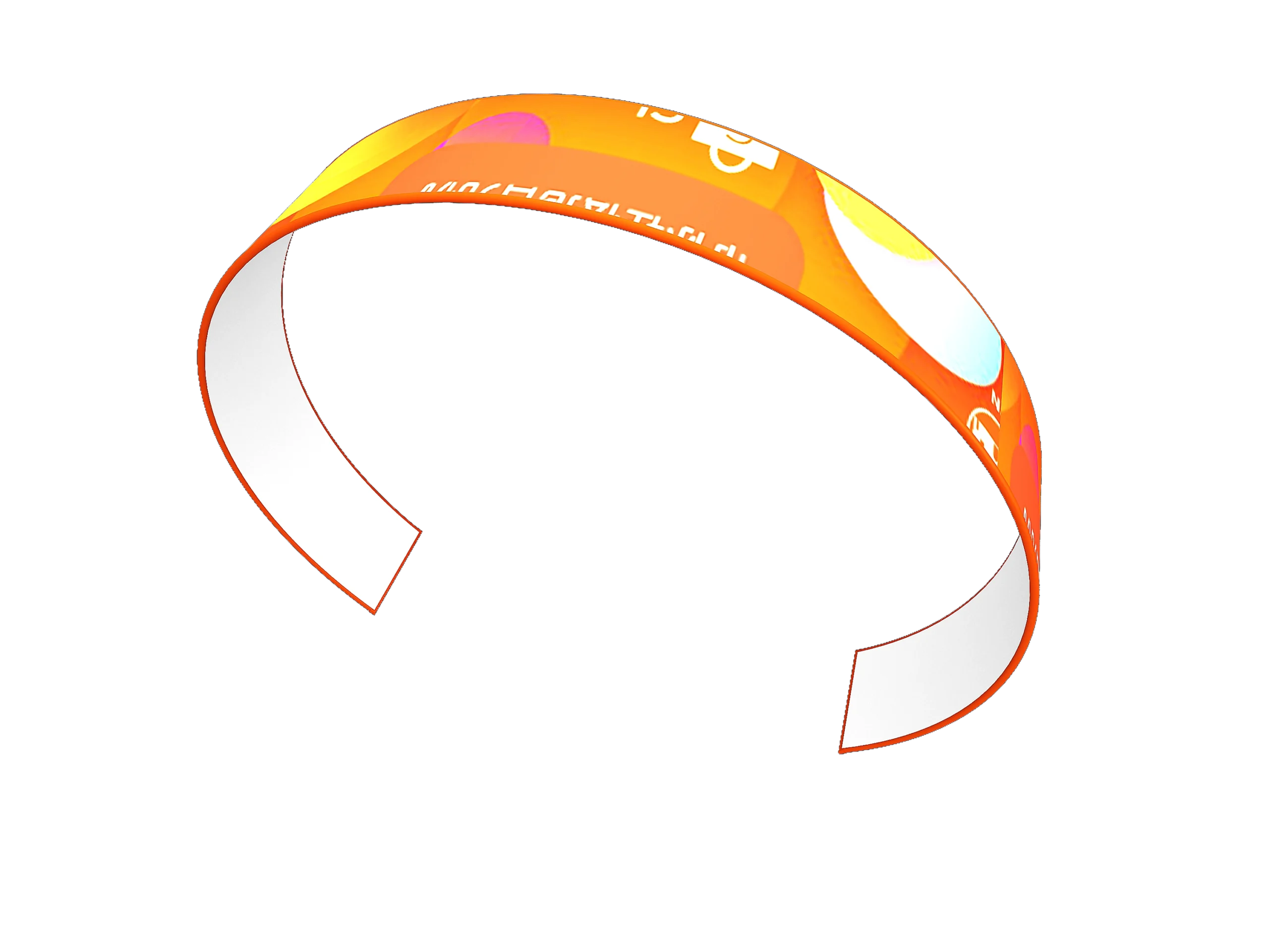 QuicklyShow Rotundity Arch Stand For Trade Show Event Display Orange Front.