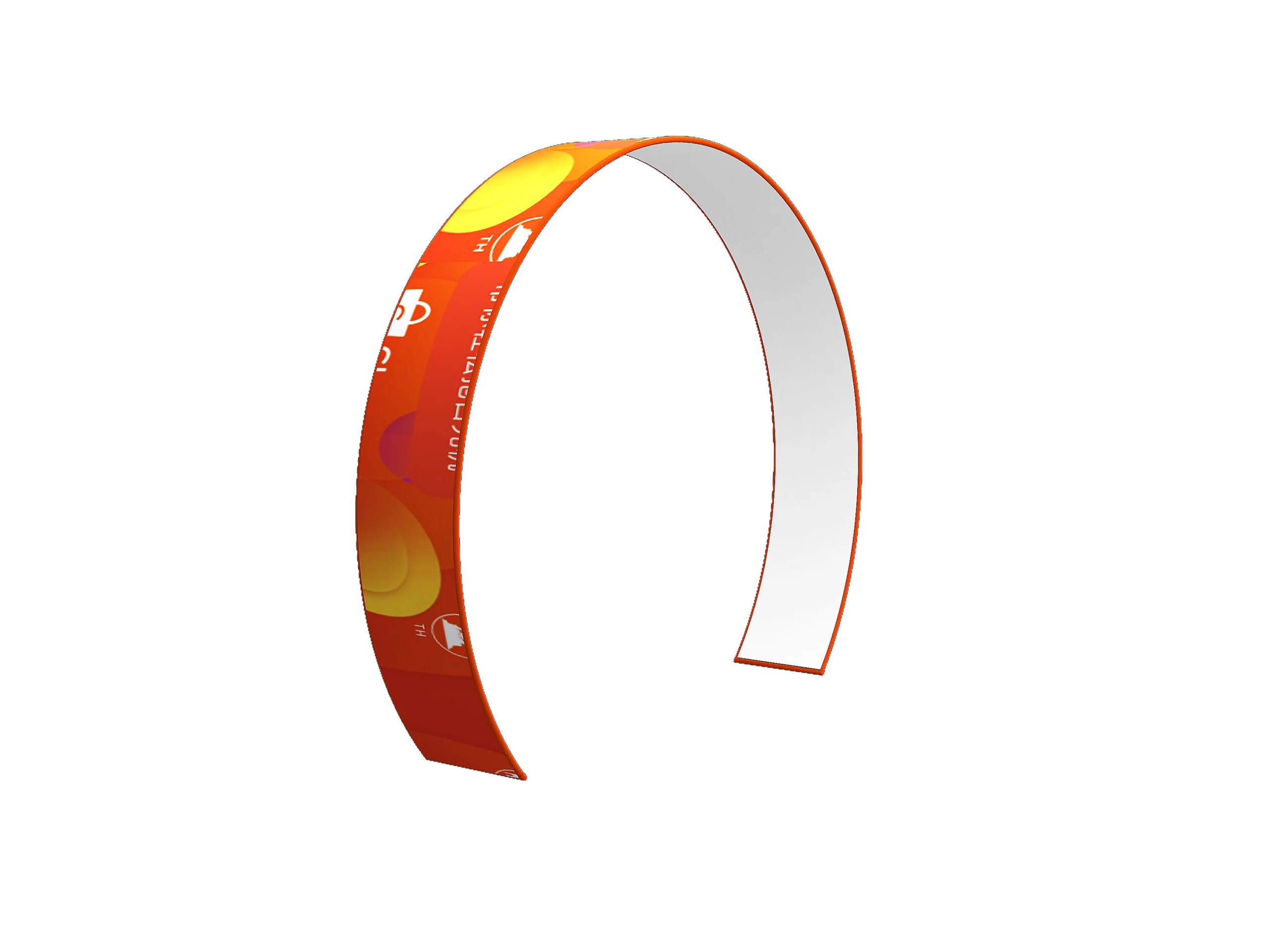 QuicklyShow Rotundity Arch Stand For Trade Show Event Display Orange Left.