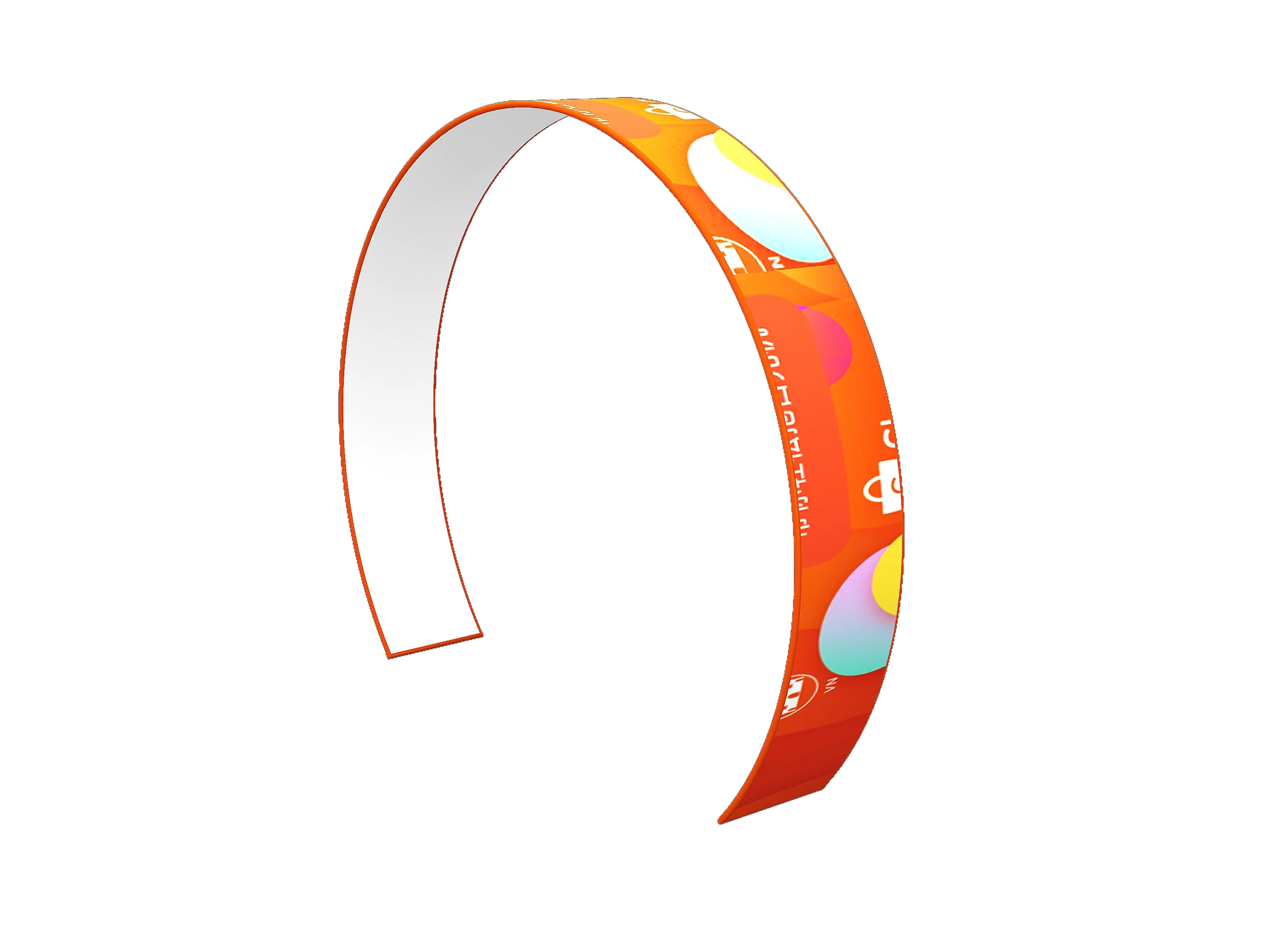 QuicklyShow Rotundity Arch Stand For Trade Show Event Display Orange Right.