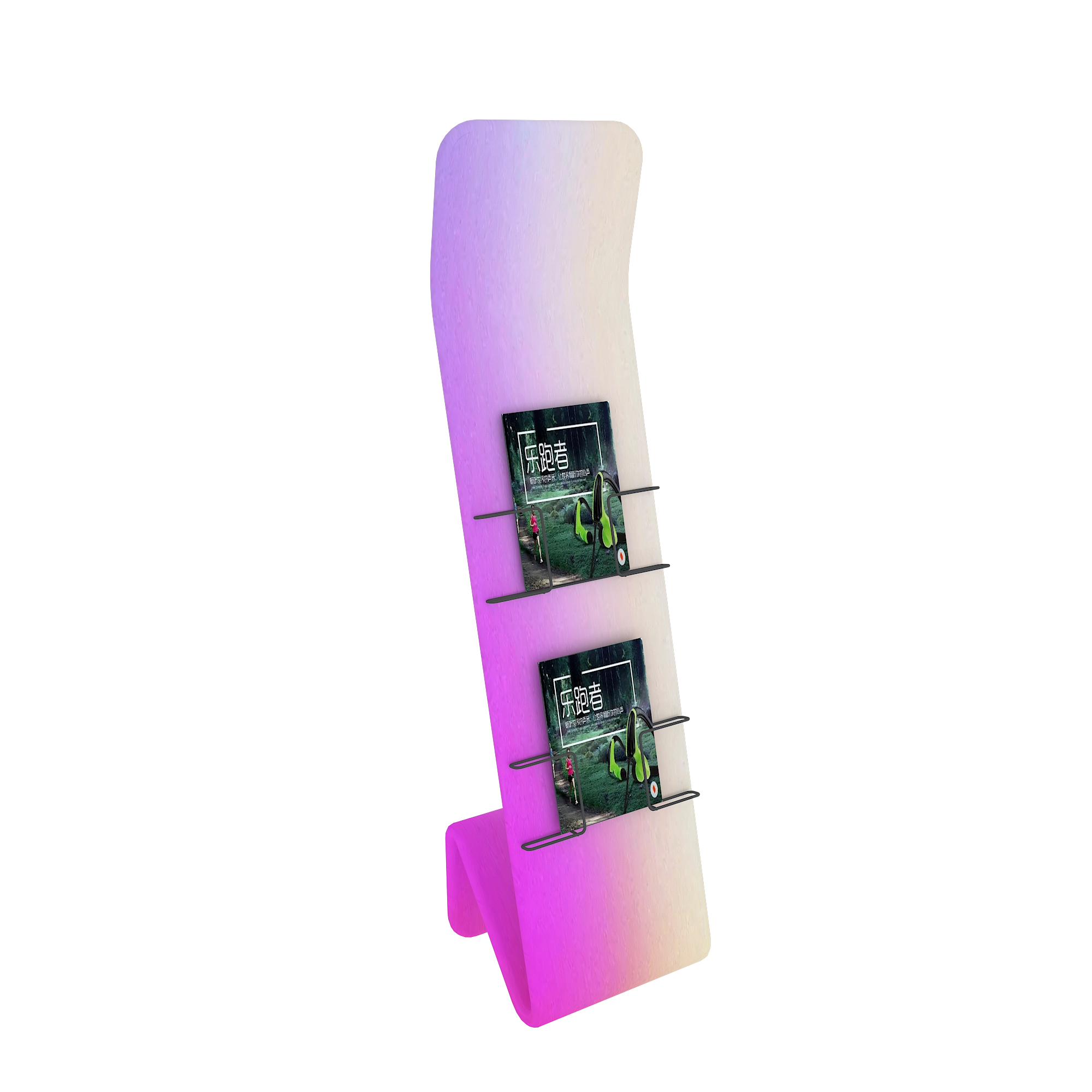 QuicklyShow S Typle Portable Literature Stand For Trade Show Event Display Purple Right.
