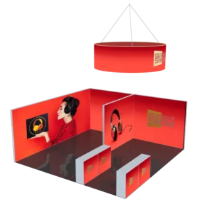20x20ft Portable Modular Trade Show Booth – Custom SEG Fabric Exhibition Display Design