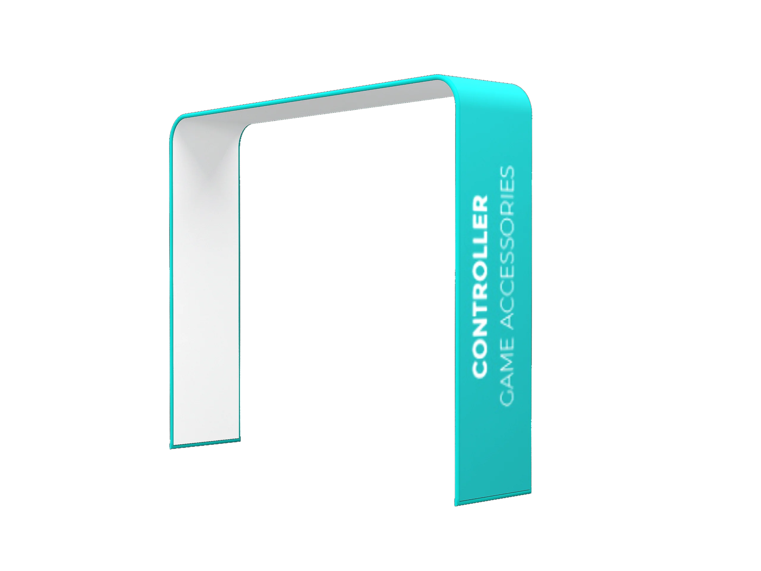 QuicklyShow Square Arch Stand For Trade Show Event Display Cyanblue Front.