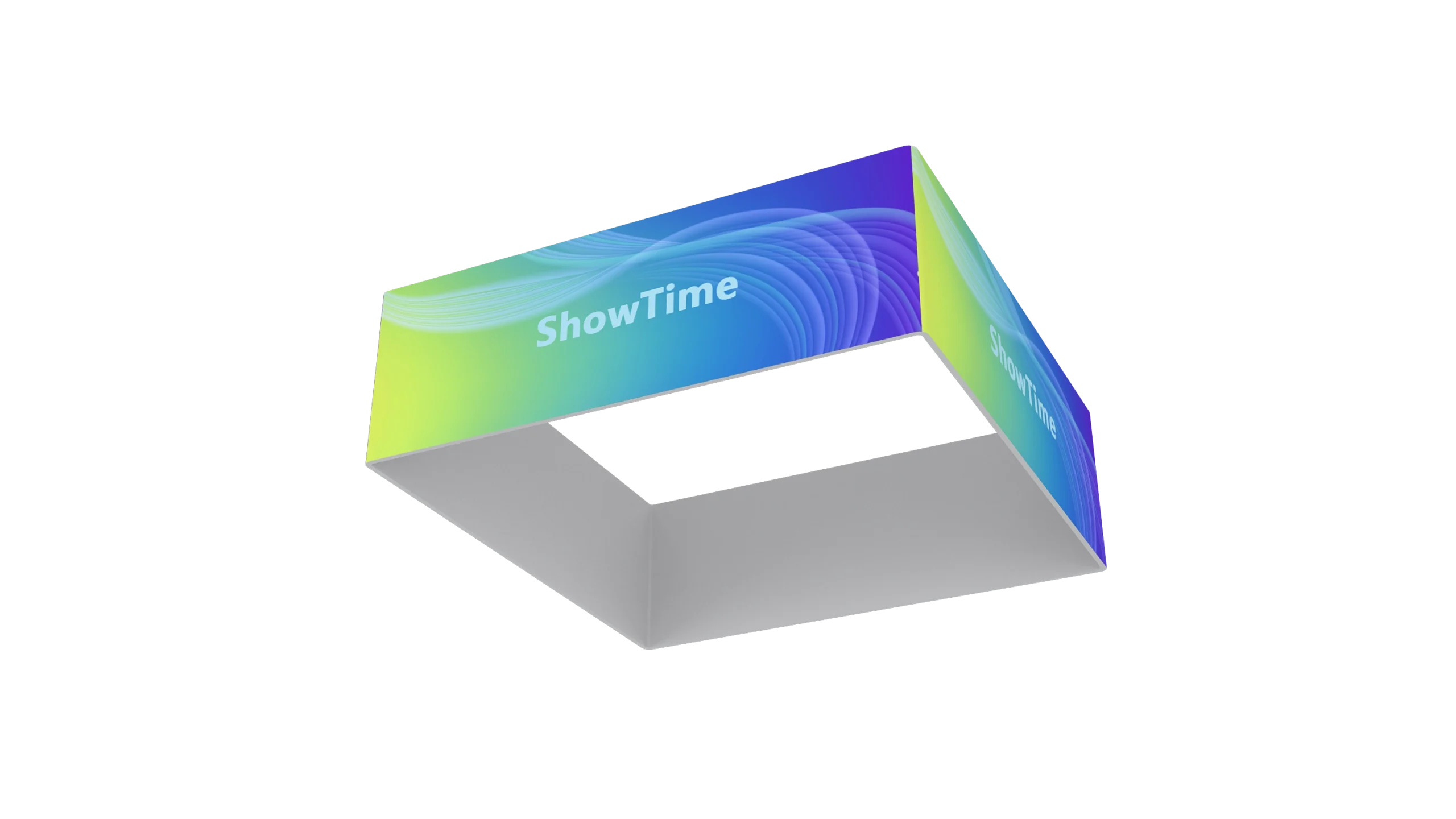 QuicklyShow Square Hanging Banner For Trade Show Green Right