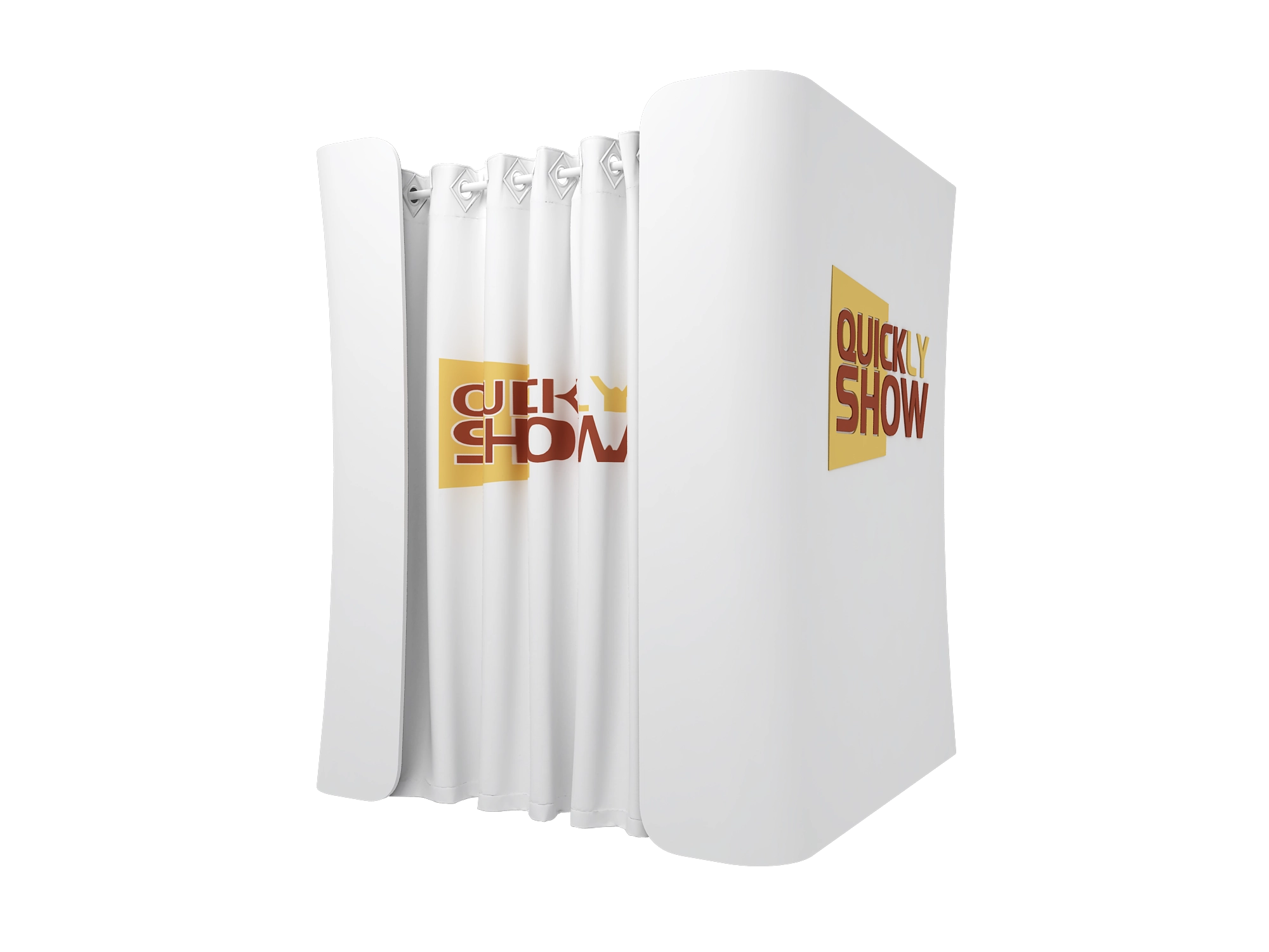 QuicklyShow Square Meeting Pod Fitting Room For Trade Show White Front