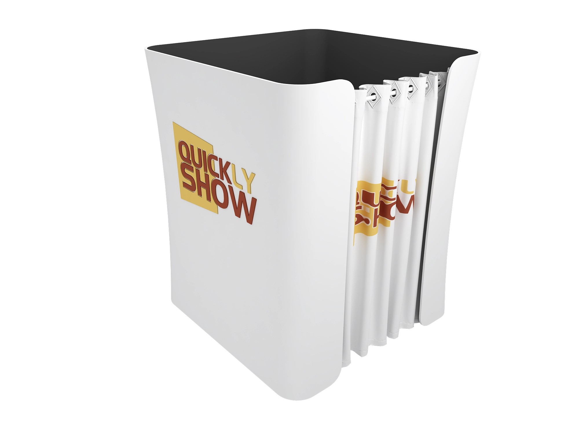 QuicklyShow Square Meeting Pod Fitting Room For Trade Show White Left 1