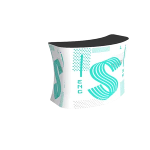 Portable U-Shaped Trade Show Exhibition Counter – Pop-Up Podium Display