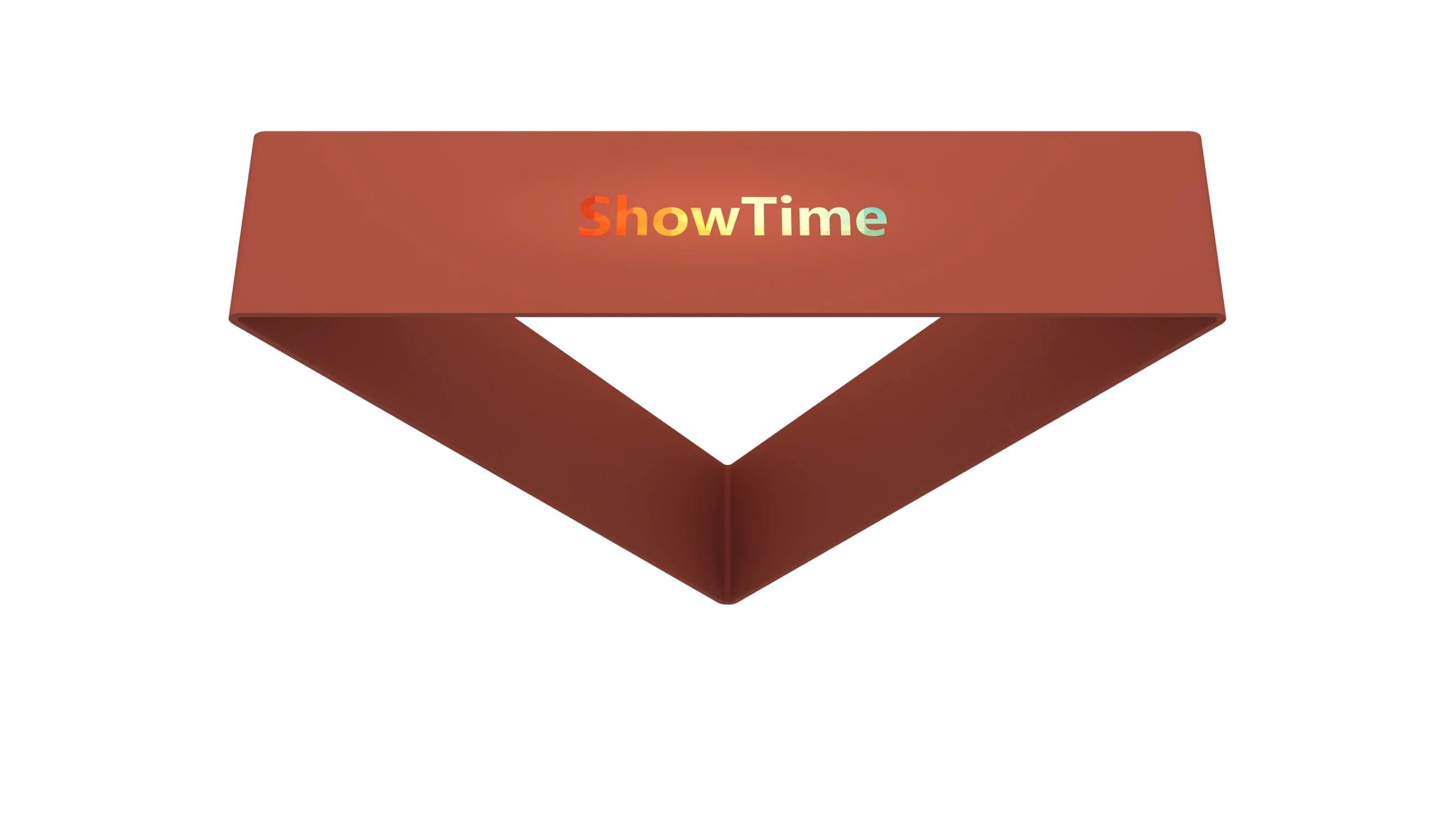 QuicklyShow Triangle Hanging Banner For Trade Show Display Brown Front