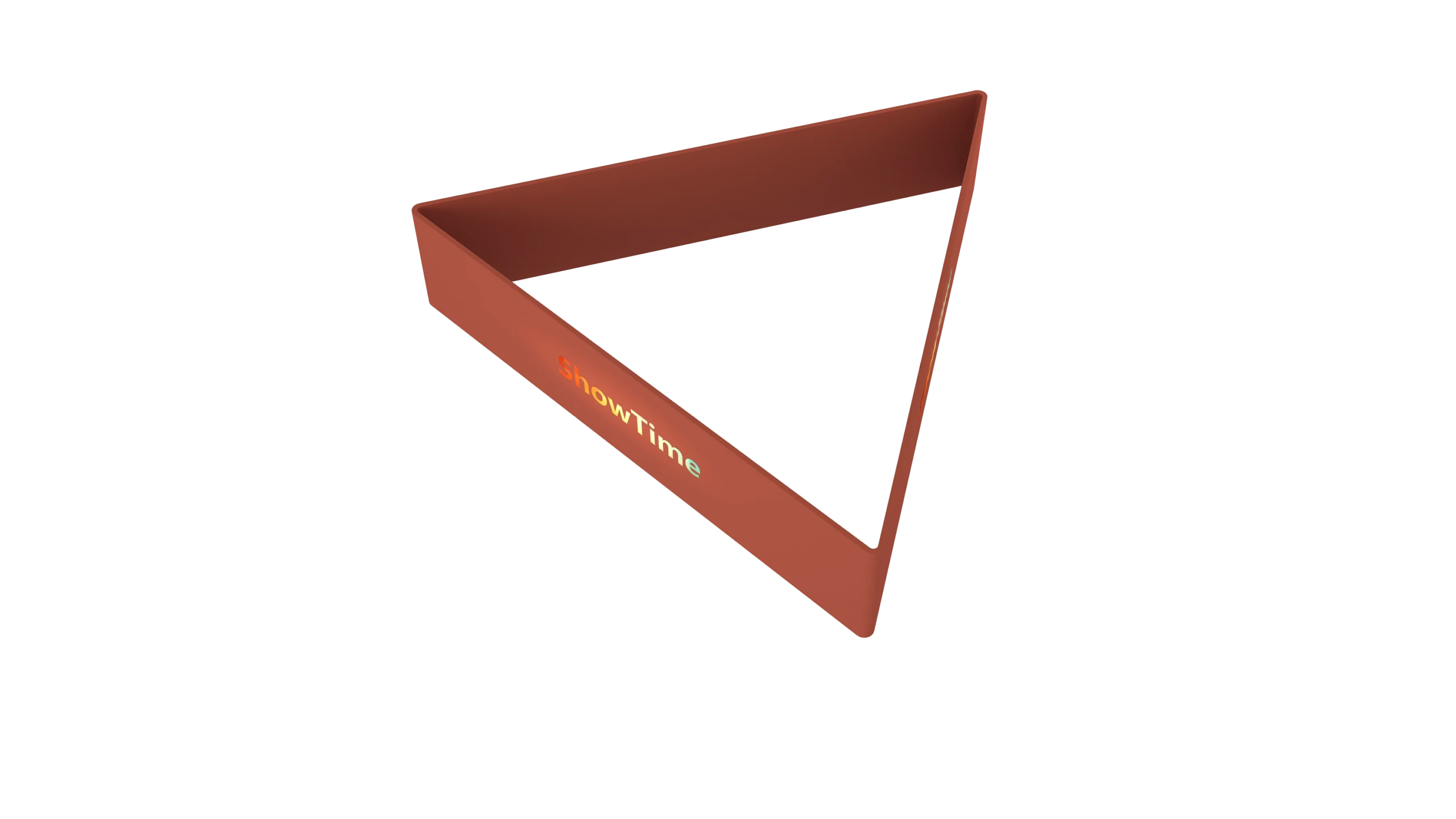 QuicklyShow Triangle Hanging Banner For Trade Show Display Brown On