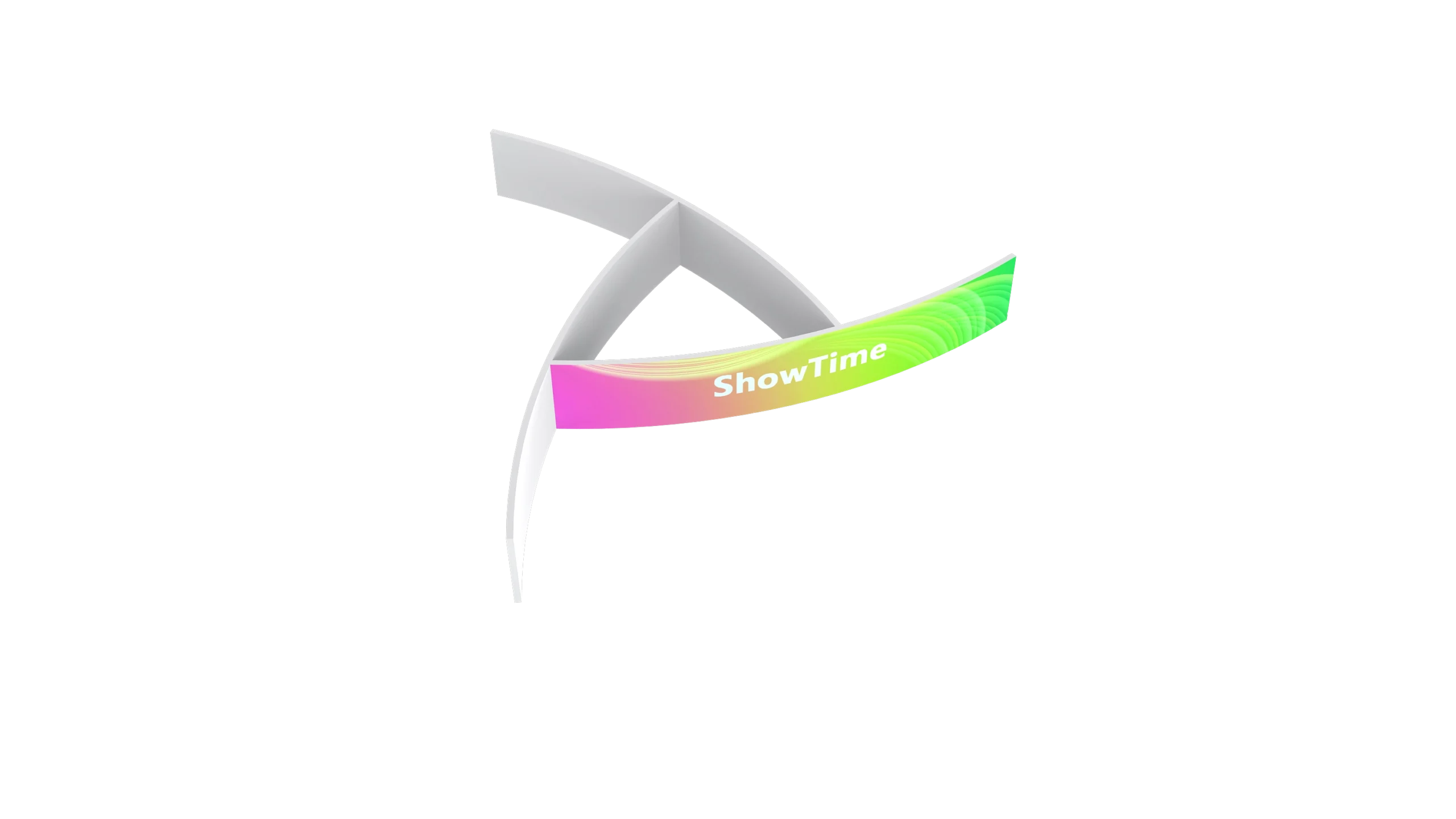 QuicklyShow Triple Curve Hanging Banner For Trade Show Display Colorful On