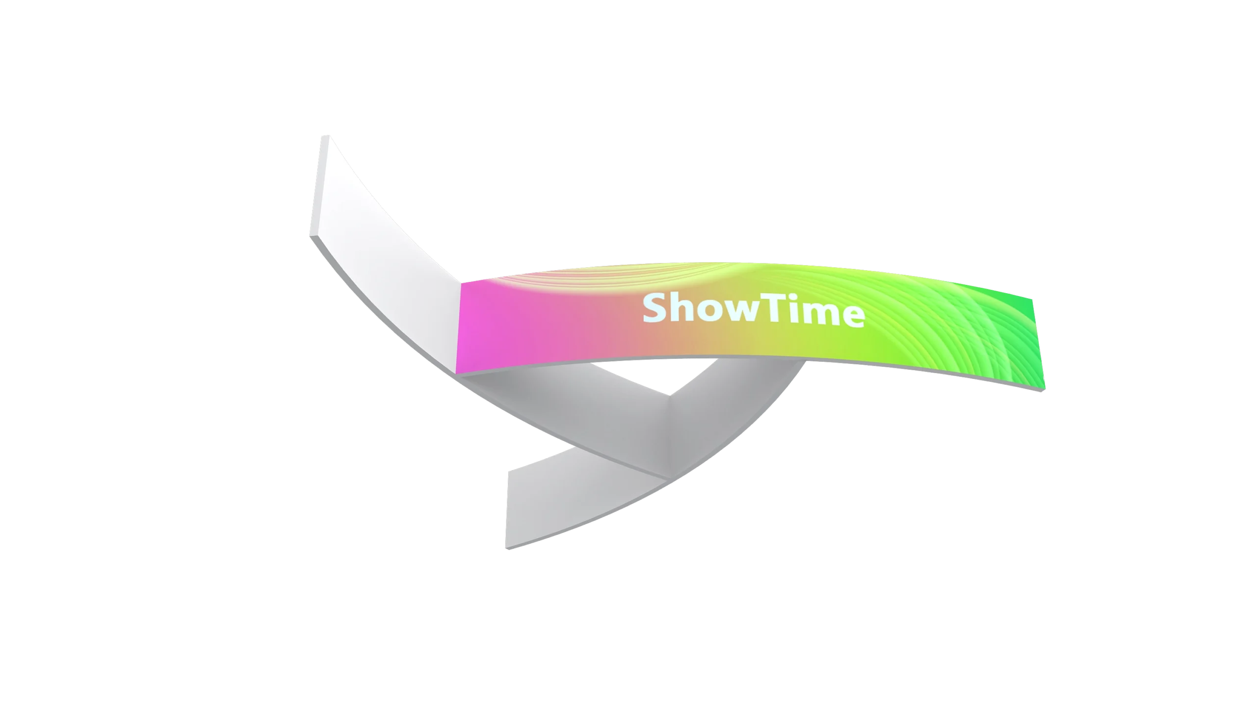 QuicklyShow Triple Curve Hanging Banner For Trade Show Display Colorful Under