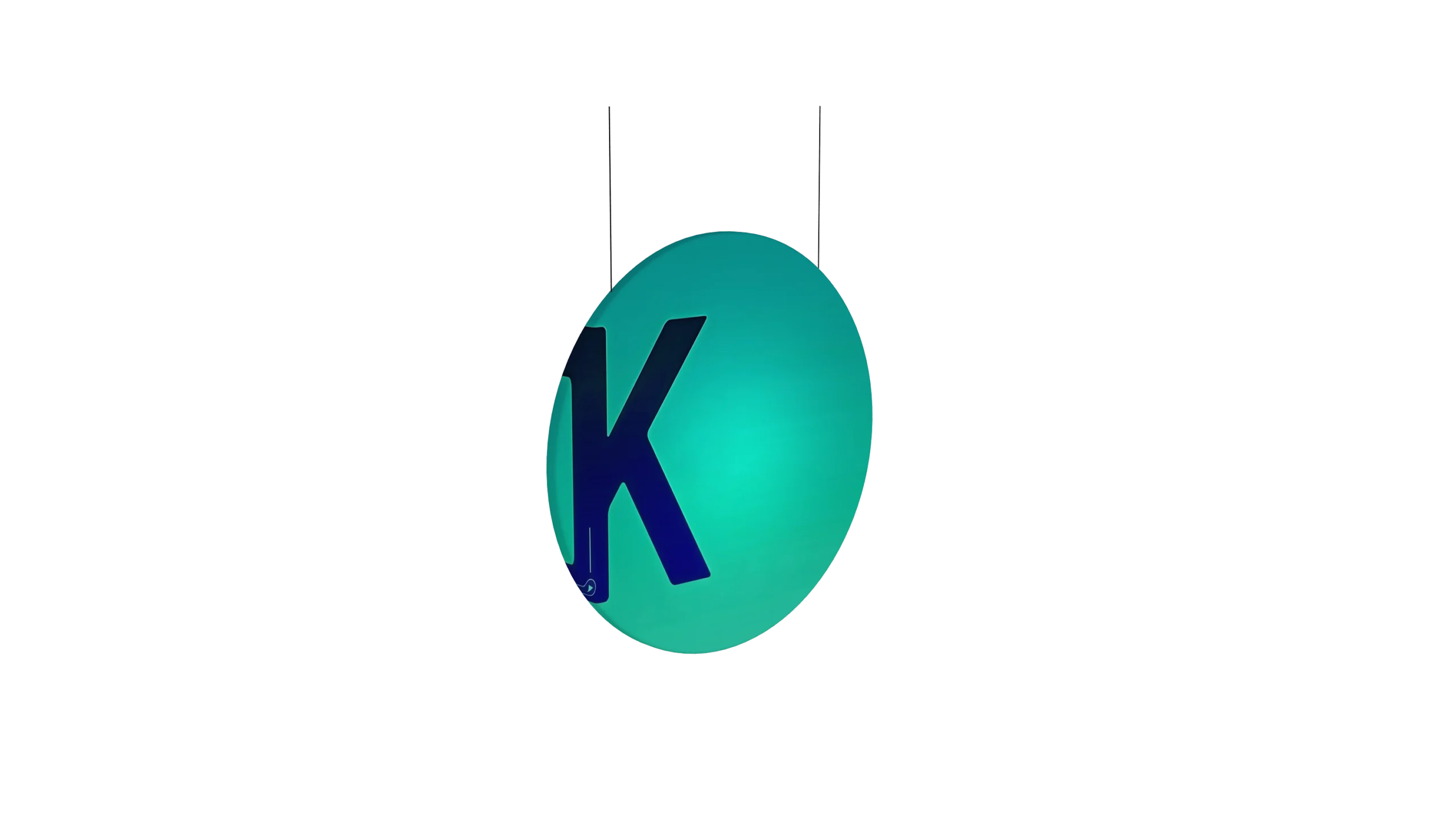 QuicklyShow Vertical Circle Hanging Banner For Trade Show Display Green Left