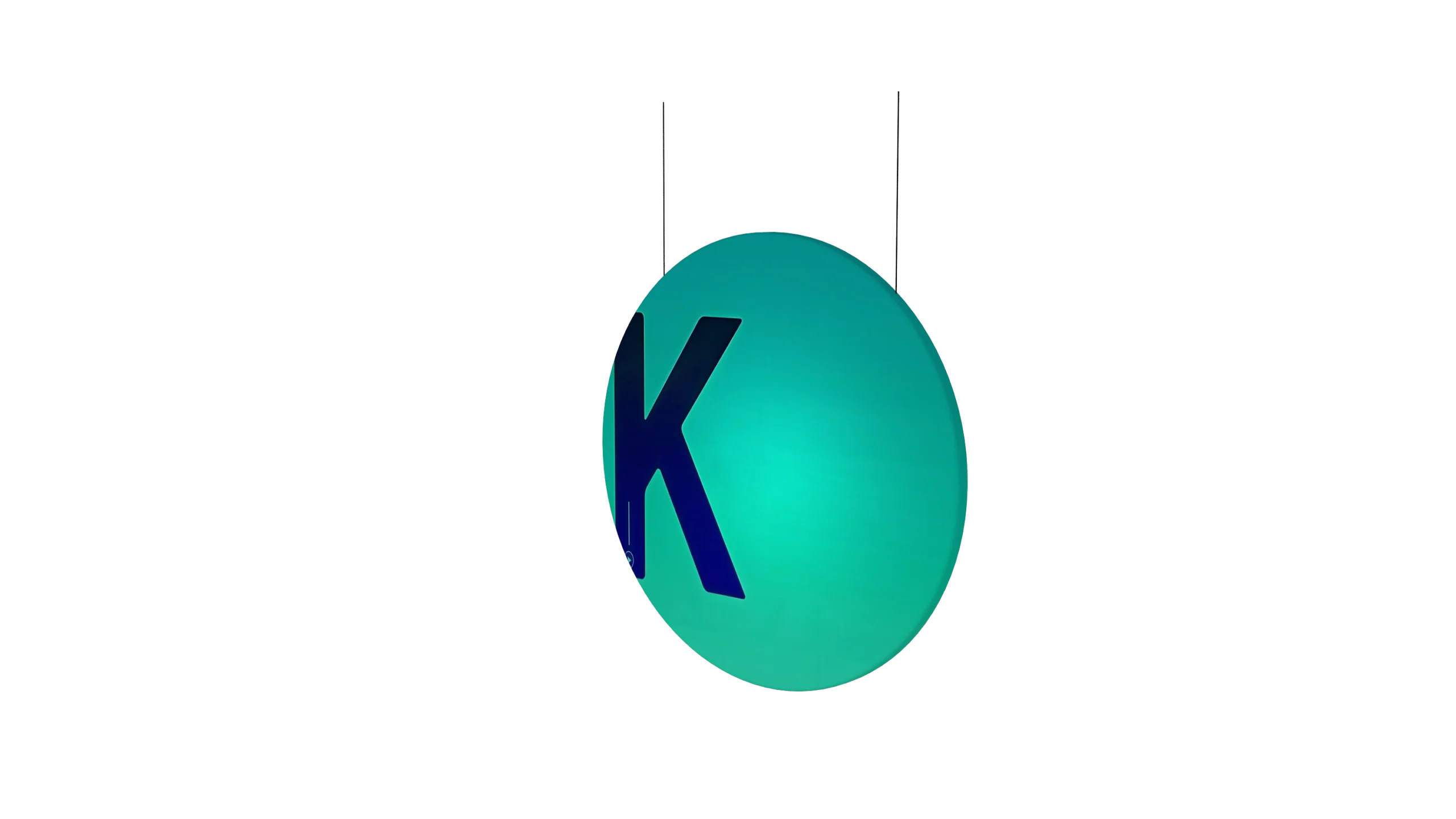 QuicklyShow Vertical Circle Hanging Banner For Trade Show Display Green Right