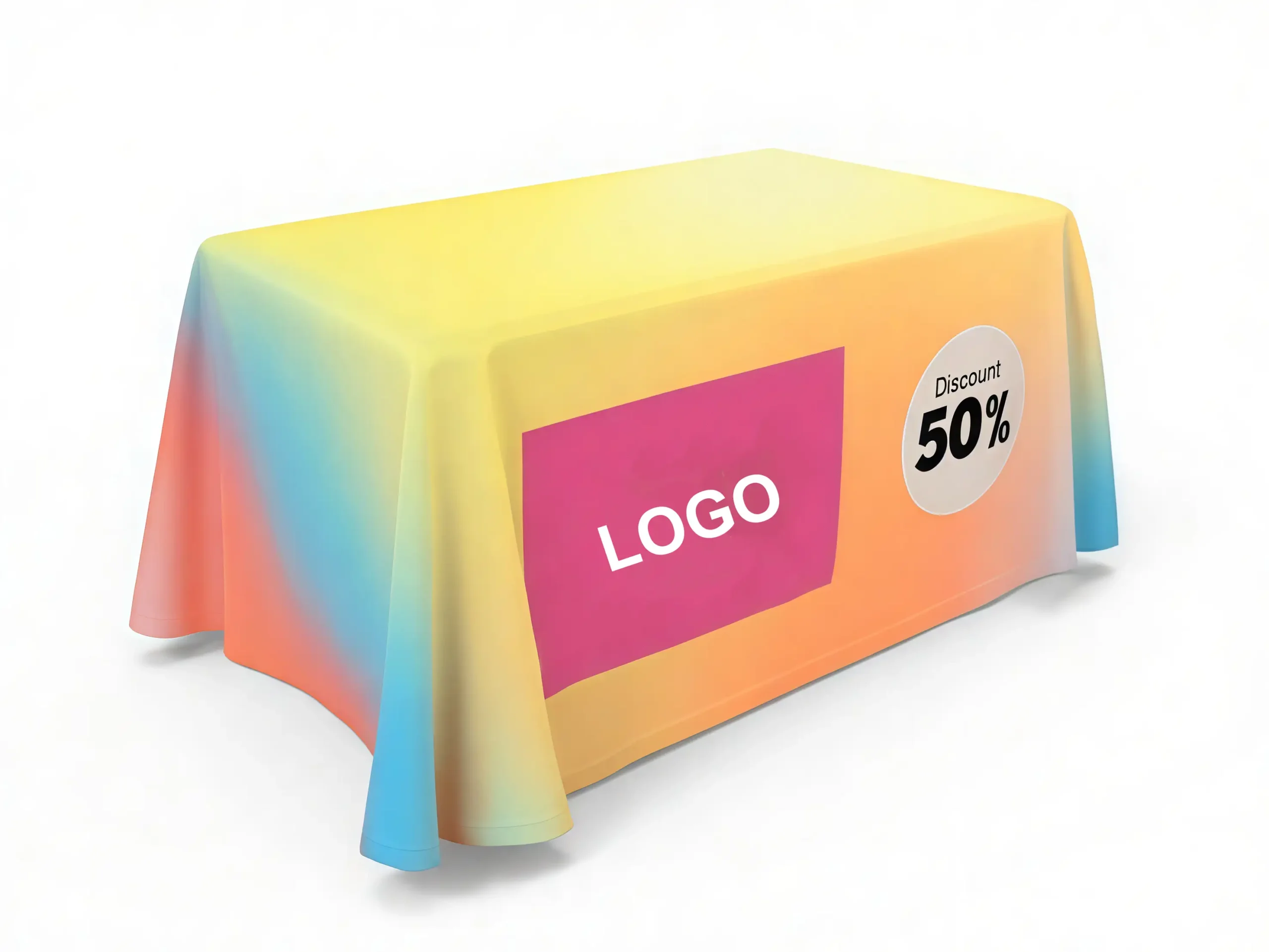 QuicklyShow Custom Logo Printed Tension Tablecloth