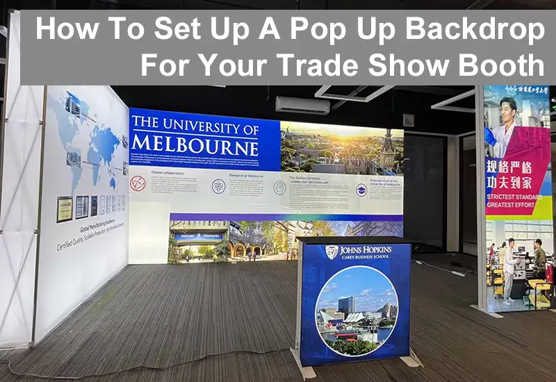 QuicklyShow How To Set Up A Pop Up Backdrop For Your Trade Show Booth