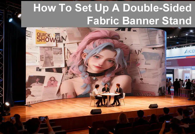 QuicklyShow How To Set Up A Double Sided Fabric Banner Stand